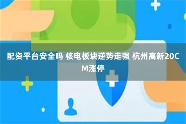 配资平台安全吗 核电板块逆势走强 杭州高新20CM涨停