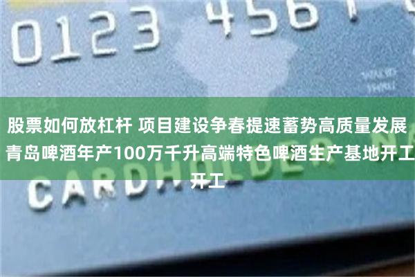 股票如何放杠杆 项目建设争春提速蓄势高质量发展 青岛啤酒年产100万千升高端特色啤酒生产基地开工