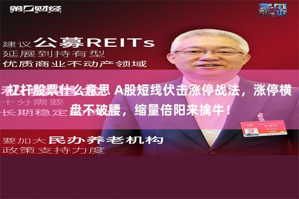 杠杆股票什么意思 A股短线伏击涨停战法，涨停横盘不破腰，缩量倍阳来擒牛！