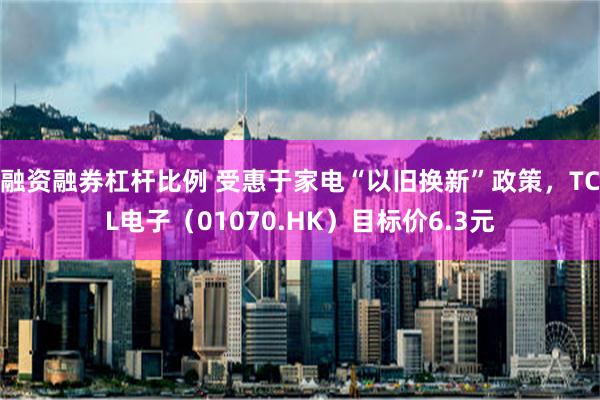 融资融券杠杆比例 受惠于家电“以旧换新”政策，TCL电子（01070.HK）目标价6.3元