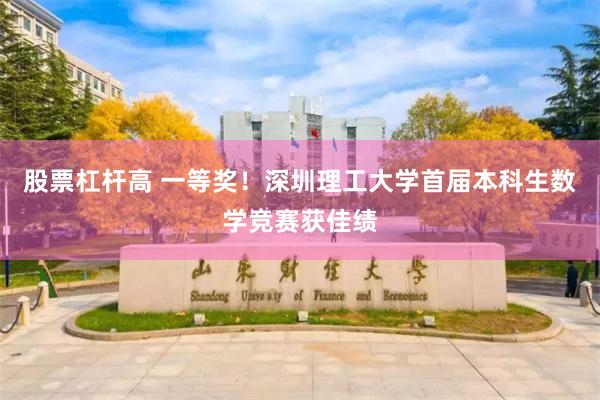 股票杠杆高 一等奖！深圳理工大学首届本科生数学竞赛获佳绩