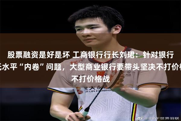 股票融资是好是坏 工商银行行长刘珺：针对银行业低水平“内卷”问题，大型商业银行要带头坚决不打价格战