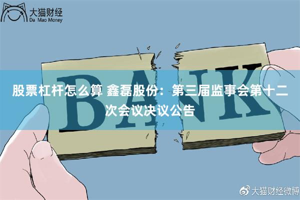 股票杠杆怎么算 鑫磊股份：第三届监事会第十二次会议决议公告