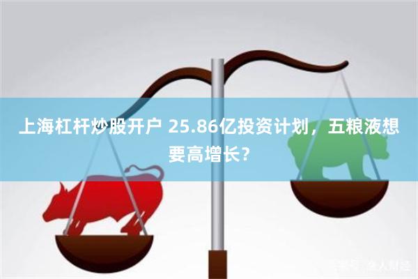 上海杠杆炒股开户 25.86亿投资计划，五粮液想要高增长？