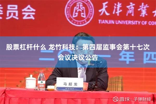 股票杠杆什么 龙竹科技：第四届监事会第十七次会议决议公告