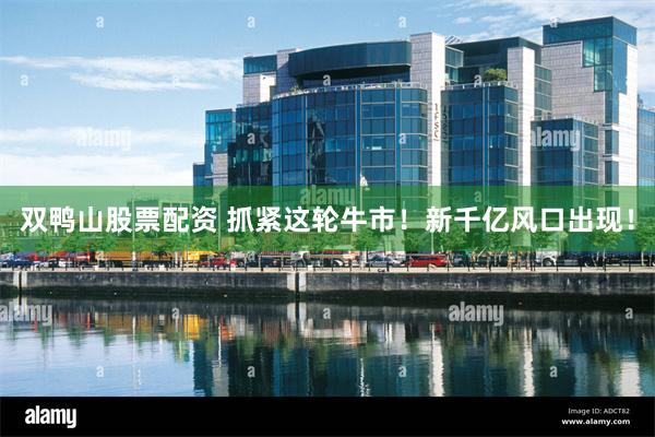 双鸭山股票配资 抓紧这轮牛市！新千亿风口出现！