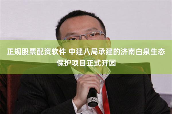 正规股票配资软件 中建八局承建的济南白泉生态保护项目正式开园